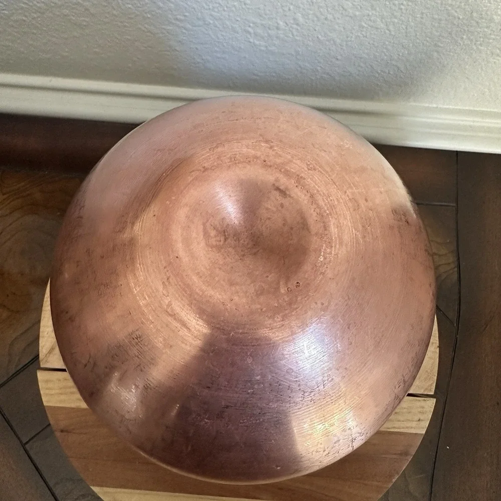 Vintage O.D.I. Spun Solid Copper Mixing Bowl 9